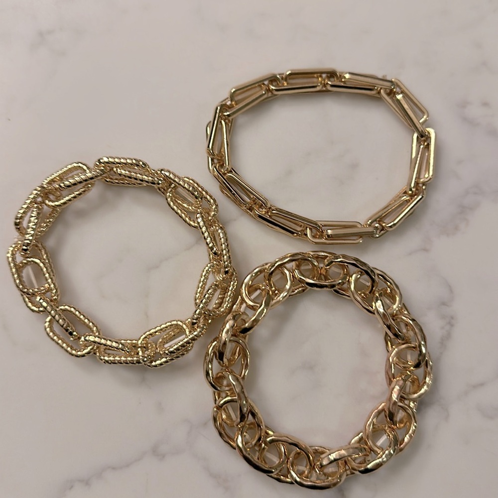 Chain bracelet trio